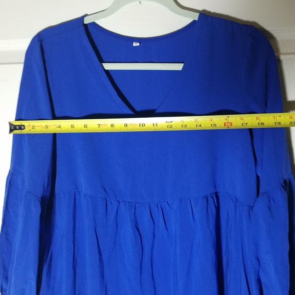 SOLD BOHO oversized blue/purple dress small - Picture 7 of 7